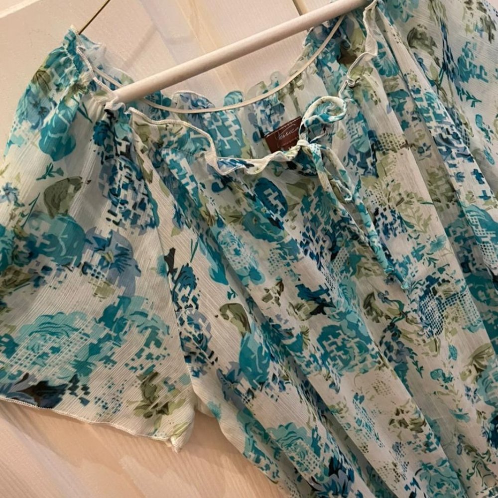 Floral Tie-Front Top